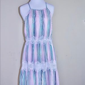 Catherine Malandrino Lace Trim Knee Length Dress